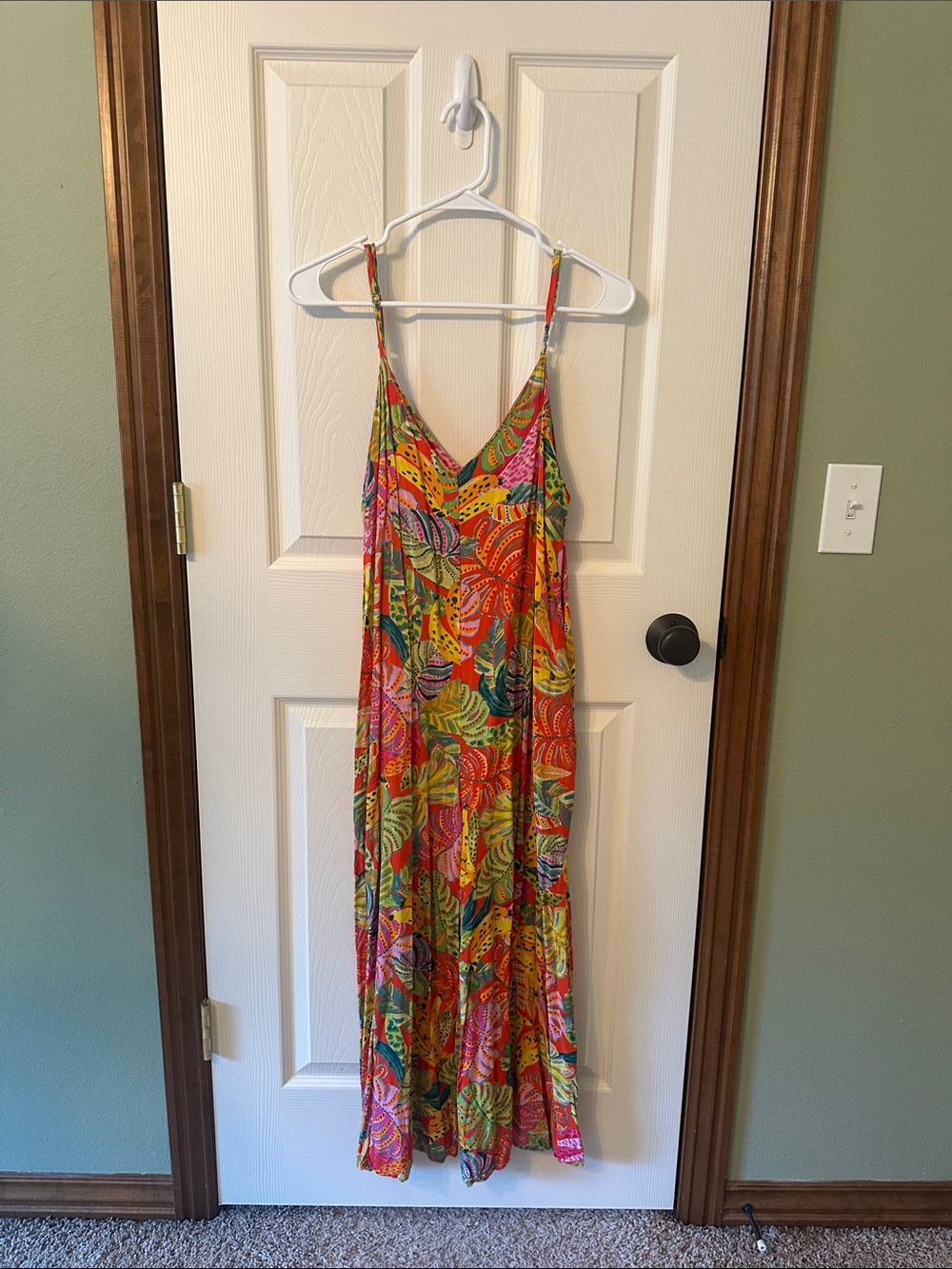 Vici Multicolor Tropical Print Spaghetti-Strap Jumpsuit